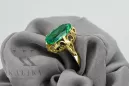14k žlté zlato Smaragd  Vintage Jewlery vrc134y